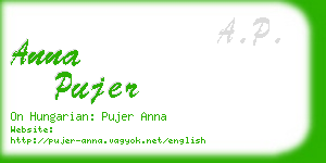 anna pujer business card